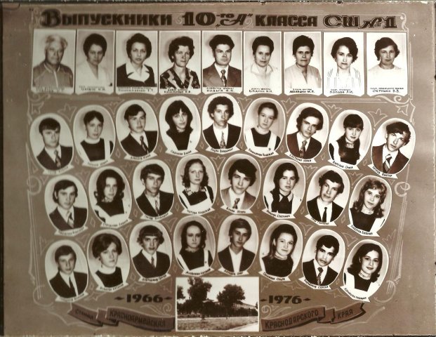Выпуск 10 А школа №1, 1966-1976